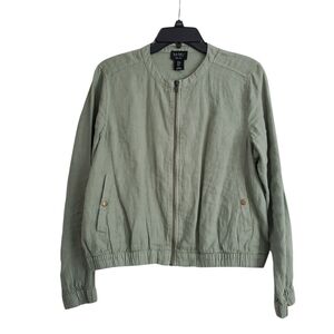 Nicole Miller Green Linen Jacket